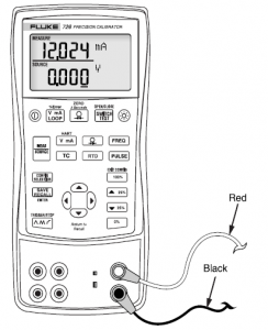 Working with fluke voltage calibrator 726