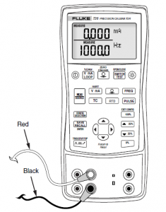 Working with fluke voltage calibrator 726
