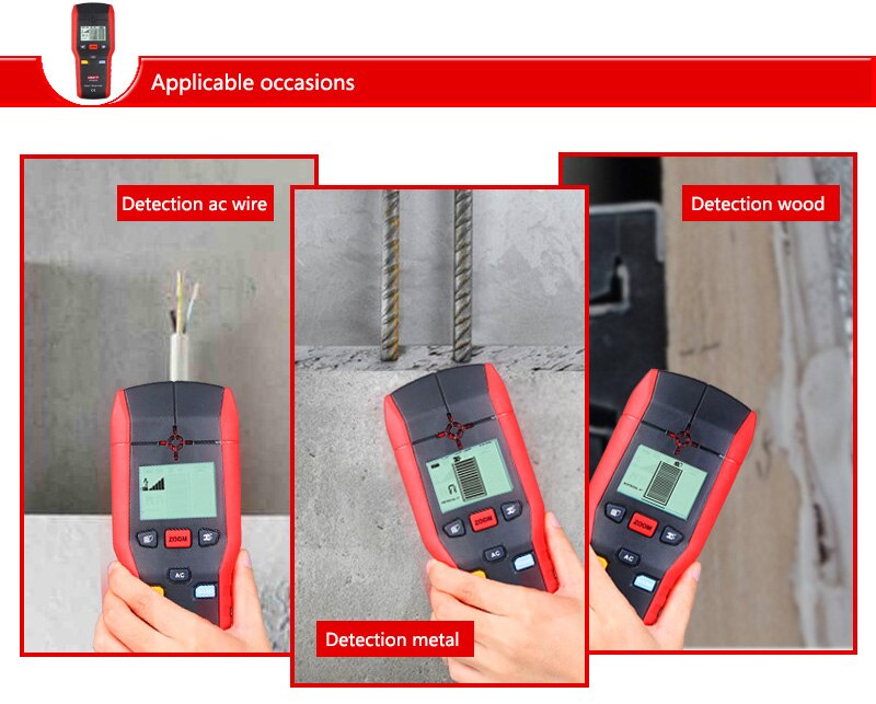 ON-SALE-UNI-T-UT387B-Diagnostic-Tool-Multifunctional-Handheld-Wall-Detector-Metal-Wood-AC-Cable-FinderScanner