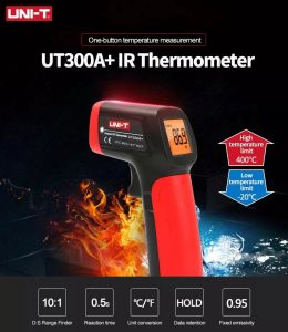 نمایندگی یونیتی، دماسنج تفنگی 400 درجه UNI-T UT300A+